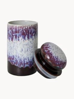 Bote pintado a mano de cerámica 70s