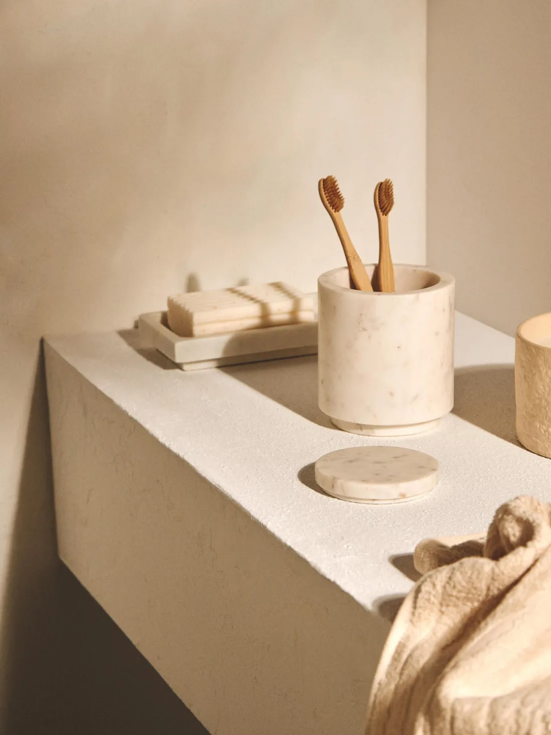 Caja de almacenamiento de mármol Simba, al 12 cm