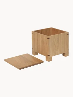 Caja para ajos de madera de roble Bon