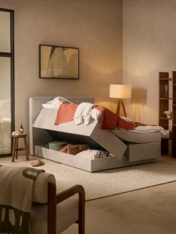 Cama continental con espacio de almacenamiento Oberon