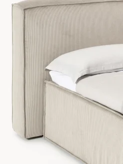 Cama continental de pana Lennon