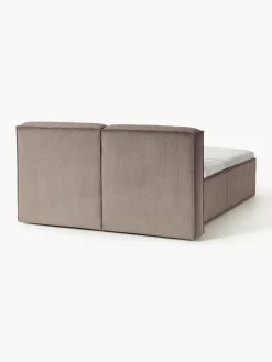 Cama continental de pana Lennon