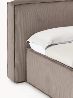 Cama continental de pana Lennon