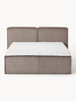Cama continental de pana Lennon