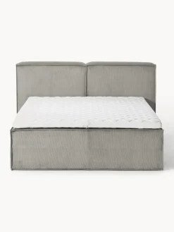Cama continental de pana Lennon