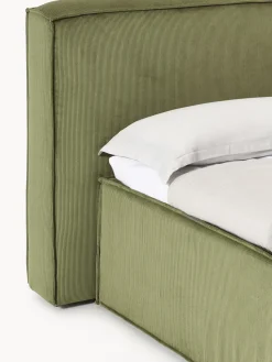 Cama continental de pana Lennon