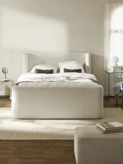 Cama continental en tejido bouclé Perla