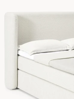 Cama continental en tejido bouclé Perla
