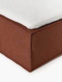 Cama continental en tejido bouclé Lennon