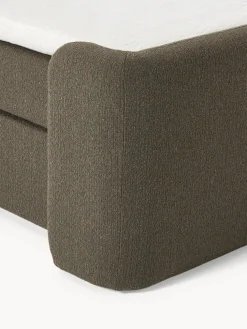 Cama continental en tejido bouclé Perla