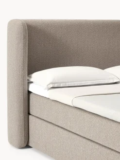 Cama continental en tejido bouclé Perla