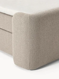 Cama continental en tejido bouclé Perla