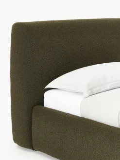 Cama individual en tejido bouclé Cloud