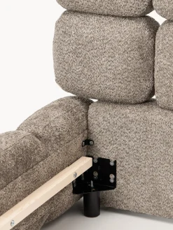 Cama individual tapizada en borreguillo bouclé Tayla