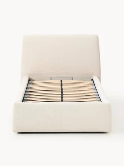Cama individual tapizada con espacio de almacenamiento Cloud