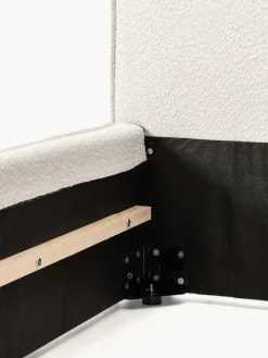 Cama individual tapizada en tejido bouclé Dream