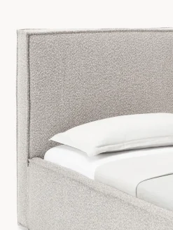 Cama individual tapizada en tejido bouclé Dream