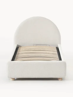 Cama individualde borreguillo Ebba, con espacio de almacenamiento