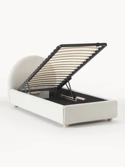 Cama individualde borreguillo Ebba, con espacio de almacenamiento