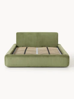 Cama tapizada con espacio de almacenamiento Melva