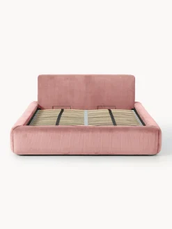 Cama tapizada con espacio de almacenamiento Melva