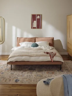 Cama tapizada de borreguillo bouclé Amelia