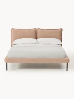 Cama tapizada de borreguillo bouclé Amelia