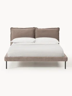 Cama tapizada de borreguillo bouclé Amelia