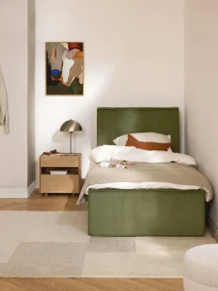 Cama tapizada de pana con espacio de almacenamiento Dream