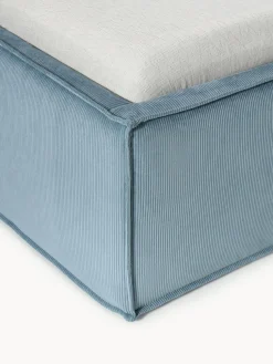 Cama tapizada de pana con espacio de almacenaje Dream