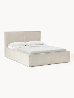 Cama tapizada de pana con espacio de almacenamiento Dream