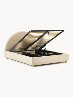 Cama tapizada Ebba, con espacio de almacenamiento
