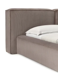 Cama tapizada en pana Lennon