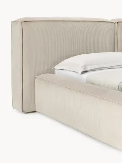 Cama tapizada en pana Lennon