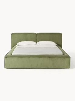 Cama tapizada en pana Lennon