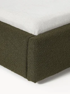 Cama tapizada en tejido bouclé Cloud