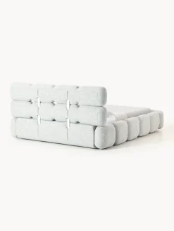 Cama tapizada en tejido bouclé con espacio de almacenamiento Tayla