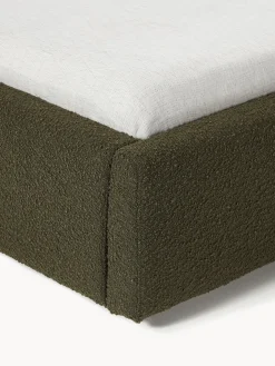Cama tapizada en tejido bouclé con espacio de almacenaje Cloud