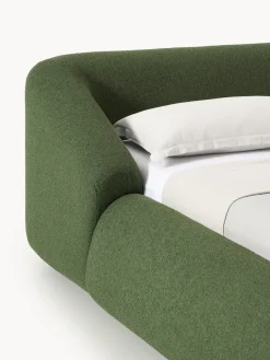 Cama tapizada en tejido bouclé Sofia