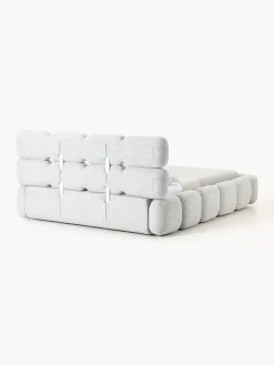 Cama tapizada en tejido bouclé Tayla