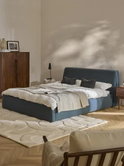 Cama tapizada en tejido bouclé Cloud