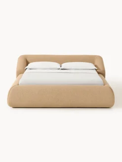 Cama tapizada en tejido bouclé Sofia