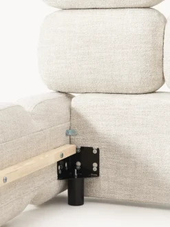 Cama tapizada en tejido bouclé Tayla