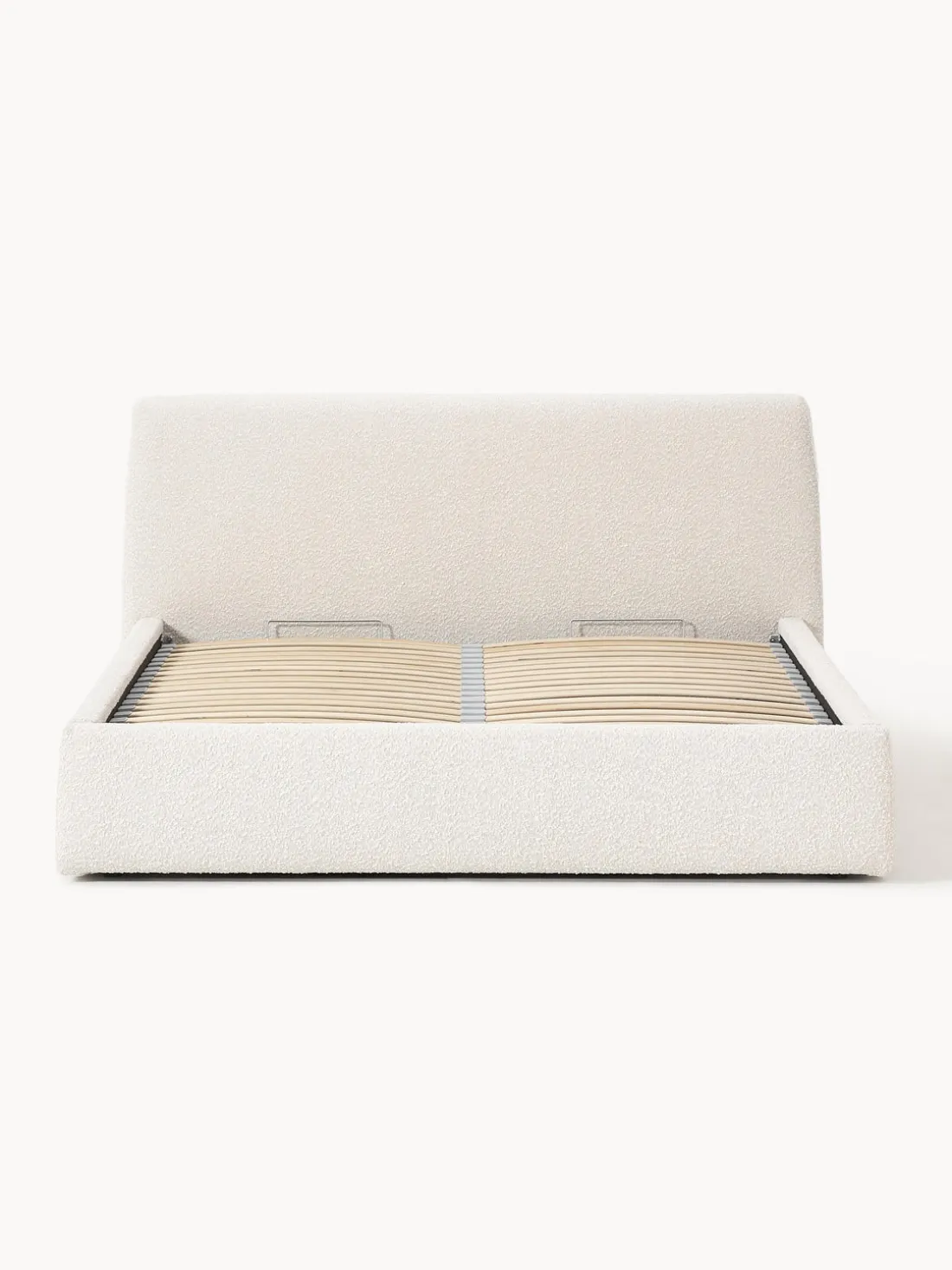 Cama tapizada en tejido bouclé con espacio de almacenaje Cloud