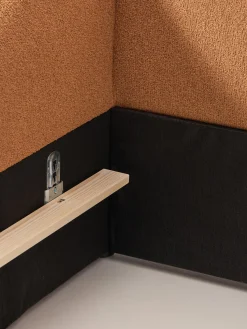 Cama tapizada en tejido bouclé Sofia