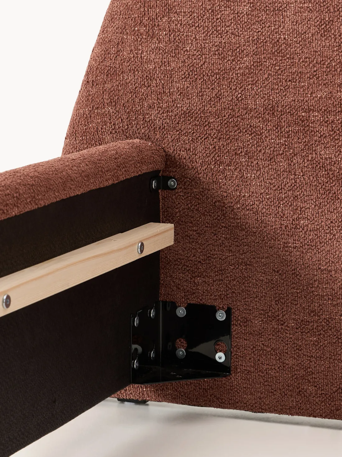 Cama tapizada en tejido bouclé Gary