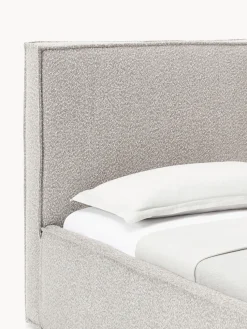 Cama tapizada en tejido bouclé con espacio de almacenamiento Dream