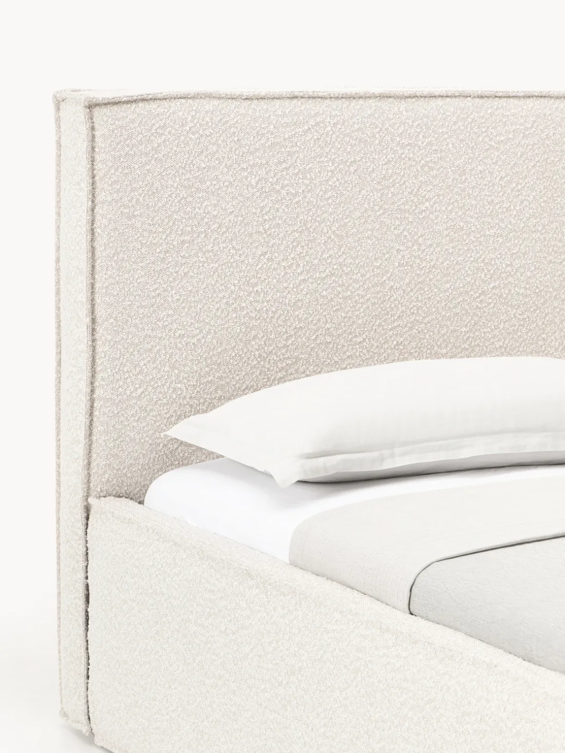 Cama tapizada en tejido bouclé Dream