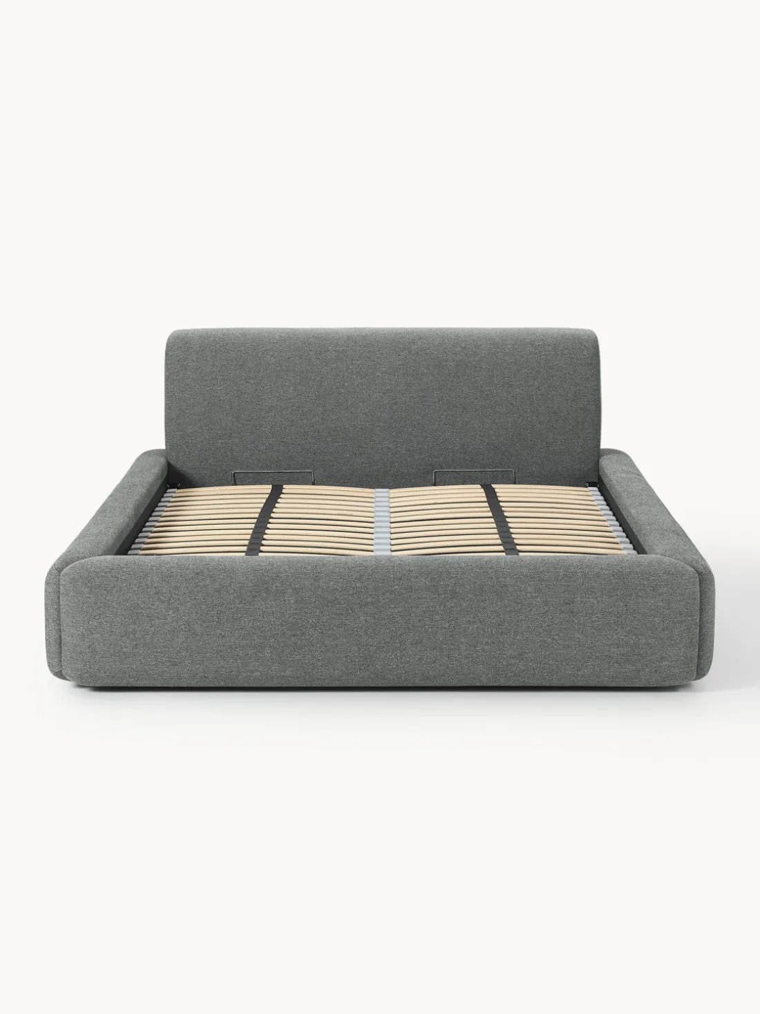 Cama tapizada Melva, con espacio de almacenamiento