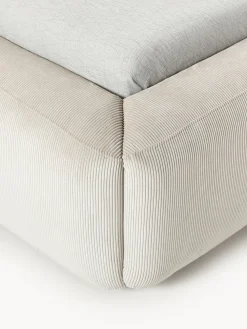 Cama tapizada Melva, con espacio de almacenamiento